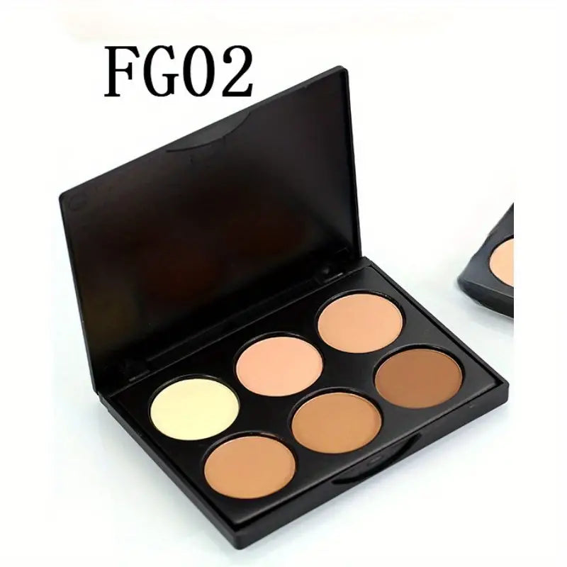 6-Color Contour & Highlighter Powder Palette